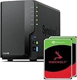 Synology DS225+ 2-Bay Diskstation NAS (Intel Celeron J4125 Quad-Core, 2 GB Non-ECC DDR4 SODIMM 1 x 2,5 GbE und 1 x 1 GbE RJ-45 LAN-Port) 16TB Bundle with 2X 8TB Seagate Ironwolf