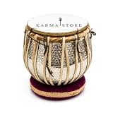 Karma Store Stainless Steel Bayan Tabla Bass Drum, Hand-Hammered, 3.5 Kg, Concert Quality, Handmade