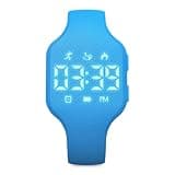 Kids LED Fitness Tracker Watch, Sport Digital Watch with Pedometer Step Counter, Alarm Clock, IP67 Waterproof, No App Needed,Casual Wristwatch for Boys Girls Teens Students Ages 5-16 (Sky Blue)