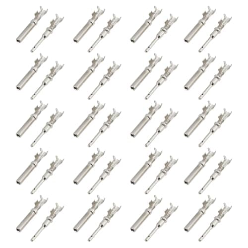 AS Axis Spindleon 20 Pair Male Female Pin Terminal Kit 18-22 AWG Compatible with Deutsch DTM Connectors for Automotive Industrial Agricultural Wiring