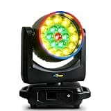 JCYWFLODY 19x15W Moving Head DJ Lights, RGBW 4-in-1 LED Disco Light Stage Lighting Effects with Zoom Beam Wash, DMX Control Sound Activated DJ Lights for Parties Weddings Church Bar Concert Nightclub