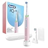 Oral-B Rechargeable Electric Toothbrush, iO3 Limited Deep Clean, 3 Cleaning Modes, Visual Pressure Sensor to Protect Gums, 2 Brush Heads, Travel Case, Azalea Pink