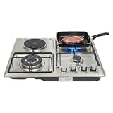 Lumicasaler Gas Cooktop 23″x20″ Built-in 4 Burner Stainless Steel Natural Gas Stove Top Electric Ignition Propane Stove with Thermocouple Flame Failure Protection for Home Kitchen (4 Burner-2)