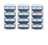 Razor Blades For Men 5 Layer Stainless Steel Refills,Compatible For Gillettee Fusion Style Razors, Smooth Shaving(12 pcs)