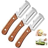 3PCS Multi-Functional Kitchen Peeler, 3 in 1 Premium Vegetable Peeler with Wooden Handle and Bottle Opener,Kitchen Gadgets Tool for Fruit Pumpkin Peeling Potato Carrot Veggie Peeler