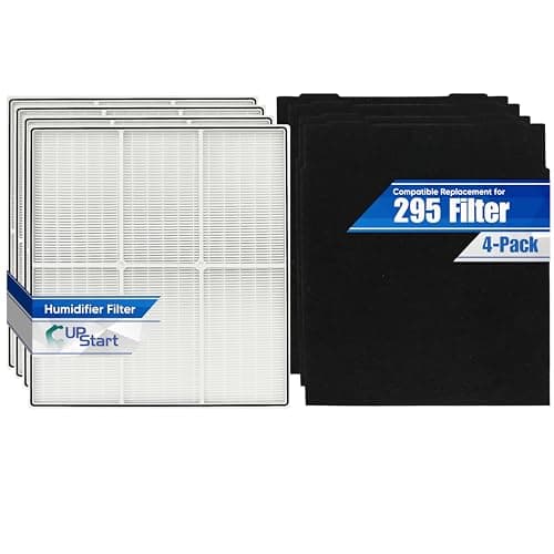 4-Pack 83378 Filter Set Replacement for Kenmore Progressive 295 HEPA Filter - Compatible with Kenmore 295 Series Air Purifier Filters with Carbon Foam Pre-Filter Prefilters
