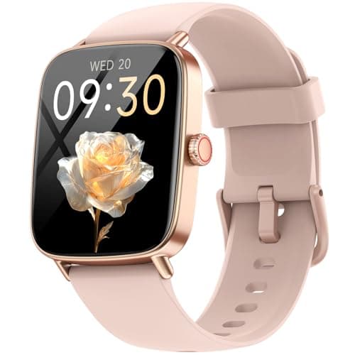 Gydom Sport Smart Watch for Women/Men, 1.85-inch Ultra-Clear Display Fitness Tracker Compatible with Android & iOS, Step Counter with 110+ Sport Modes, Heart Rate/SpO2/Sleep Monitor, Pink