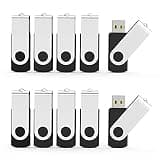 Aiibe 10 Pack 8GB USB Flash Drive Flash Drives USB 2.0 Thumb Drive Memory Stick Zip Drives Bulk (8GB, 10 Pack, Black)