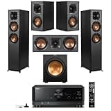 Klipsch Reference Dolby Atmos Home Theater Bundle with R-625FA Floorstanding Speakers, R-52C Center, R-41M Surrounds, R-12SW 12" Subwoofer & Yamaha RX-A2AB AV Receiver