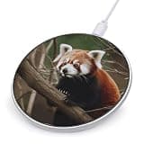 Red Panda on Tree Branch Wireless Charger 10W Portable Fast Wireless Charging Pad Compatible with Phone Slim Charging Station Lightweight Charger Mat Charging Block for Travel Home Office