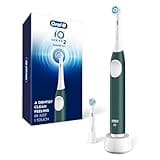 Oral-B Rechargeable Electric Toothbrush, iO2 Starter Kit, 3 Cleaning Modes, Automatic Pressure Sensor to Protect Gums, 2 Brush Heads, Forest Green