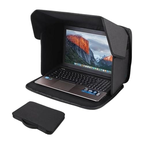 New Foldable Laptop Sun Shade, Portable 12-16 Inch Glare Shield with Multi-Functional Bag for Outdoor Work (for 12-14inch Laptop)
