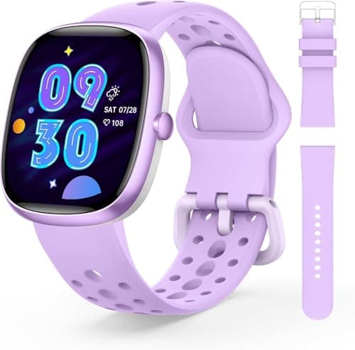 JoJoego Smart Watch for 5-16 Year Olds Kids, Heart Rate Sleep Monitor Pedometer, 20+ Games, Camera-Birthday Gifts No APP No Phone Purple