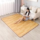 YPIEZI Electric Heated Area Rug, Heated Floor Mat Under Desk with Timing & Heating Modes, PVC Surface, Anti-Slip Bottom, Toes Warming Heater for Study Playroom Office
