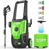 Commowner 5000PSI Electric Pressure Washer, 2026 4.0 GPM High Power Washer Machine, with 4 Nozzle and Soap Bottle for Cars/Fences/Driveways/Home/Patios (Light Green)