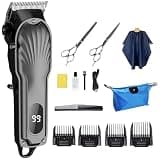 HILYC Mens Hair Clippers Cord Cordless Hair Trimmer Professional Haircut Kit for Men Rechargeable LED Display