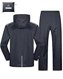 Outdoor Ventures Packable Rain Suit for Men Lightweight Waterproof Breathable Rain Gear for golf Rain Jacket Pants