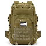Maelstrom Tactical Backpack for Men, Water Resistant 40L Military Backpack, for Hiking, Camping, Gym with Molle System (Khaki)