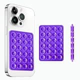Svenirven Silicone Double-Sided Suction Cup Phone Case Detachable Mount,Hands-Free Phone Accessories Holder for Selfies and Videos (Purple)