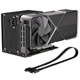 RGEEK OCuLink eGPU Extrenal Graphics Cards Dock, PCIe 4.0 x4 64Gbps Bandwidth, with OCuLink SFF-8612 to PCIe x16 and SFF-8611 Male Cable, External GPU Enclosure for Laptop Mini PC, Support ATX Power