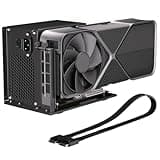 RGEEK OCuLink eGPU Extrenal Graphics Cards Dock, PCIe 4.0 x4 64Gbps Bandwidth, with OCuLink SFF-8612 to PCIe x16 and SFF-8611 Male Cable, External GPU Enclosure for Laptop Mini PC, Support ATX Power