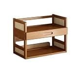 WANGHAI2024M Bookcases Small Simple Bamboo Organiser Rack Home Office Two Layers Tabletop Bookshelf