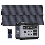 P2001 Pro 3200W (6400W Peak) Solar Generator with Foldable 2x500W Panels, 2048Wh Portable Power Station with UPS Function, LiFePO4 Battery for Home Backup, Power Outages, Outdoor Camping, RV