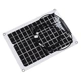 Garosa Flexible Solar Panel 12V Battery Charger with Monocrystalline Material 15W for RV Camping Outdoor Power Supply