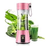 Portable Blender for Smoothies and Shakes - Cordless Personal Blender with 380Ml BPA Free Travel Cup, 6 Stainless Steel Blades for Powerful Blending, Suit for Sports/Travel/Home