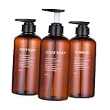 GiaoRosi Refillable Shower Dispenser Bottles, 3 Pack for Shampoo and Conditioner, 500ml