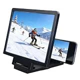 Universal Mobile Screen Magnifier, 3D HD Foldable Projector supporting movies, games, and video ,Supports All Smartphones (Black)