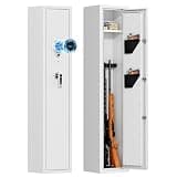 KAER 4 Gun Safe for Rifles And Pistols with No Assembly Needed, 52”H Long Rifle Safe for Home, Quick Access Gun Safe, Rifle Gun Safe with Removable Shelf, Gun Cabinet with Anti-Theft Alarm 2026
