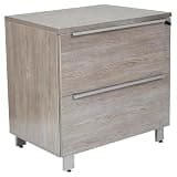Scranton & Co 2-Drawer Lateral File Cabinet, 24.02" W x 35.43" D x 30.71" H, Wood Laminate, Gray Finish, Modern Open Base Design, Spacious Storage, Meets ANSI/BIFMA Standards, Durable Office or Home