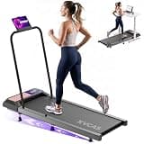 XVCAS Walking Treadmill Pad with 0-8% Incline,2.5HP Walking Treadmill Mat for Home & Office,Portable Treadmill with Handle Bar,Under Desk Treadmill with App Support,Remote Control & LED Display