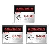 KINGDATA CFast 2.0 64GB 3PACK Memory Card High-Speed for 4K Video & HD Recording Compatible with Professional Cameras