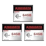 KINGDATA CFast 2.0 64GB 3PACK Memory Card High-Speed for 4K Video & HD Recording Compatible with Professional Cameras