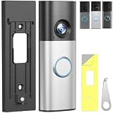 No-Drill Adhesive Mount for Ring Newest 2026 Battery Doorbell/Plus/Pro & Wired Doorbell/Pro/Plus, Wireless Video Camera Door Mounting Holder Bracket Accessories for Apartments Office Houses