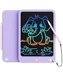 LCD Writing Tablet 10 Inch, Toys for 3 4 5 6 7 8 9 10 Year Old Boys Girls, Colorful Doodle Board Drawing Tablet, Gift for Boys Toddlers Age 3-12 Years, Memo Board, Drawing Pads with Lanyard(Purple)