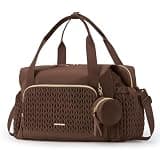 mommore Diaper Bag Tote, Large Capacity Travel Diaper bags, Hospital Bag for Labor Delivery, Baby Bag with Pacifier Case (Coffee)