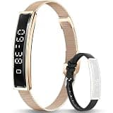 Fitness Health/Calorie Tracker with 2 Bands, Sleep Detection Bracelet with Heart Rate, 5ATM Waterproof, Pressure Detection, Multiple Sport Modes, Pedometer Smart Bracelet for Women Men Android iOS