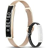 Fitness Health/Calorie Tracker with 2 Bands, Sleep Detection Bracelet with Heart Rate, 5ATM Waterproof, Pressure Detection, Multiple Sport Modes, Pedometer Smart Bracelet for Women Men Android iOS