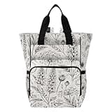 Nesatuwa Botanical Herbs Wildflowers Diaper Bag Backpack Waterproof Large Capacity Multifunctional Diaper Bags with Insulated Pockets and Stroller Straps Travel Backpack for Baby Girl/Boy