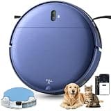 WSUANE Robot Vacuum, Robot Vacuum and Mop, Smart Robotic Cleaner with APP/Remote/Voice Control, Scheduled Cleaning, Slim Body & Self-Charging, Ideal for Pet Hair, Carpet and Hard Floors