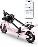 Joyhis Electric Scooter with Seat for Adults, 350W Foldable Commuter Escooter with 19MPH Top Speed, 15 Miles Range, 8.5" Solid Tires, Smart App Control, Dual Brakes