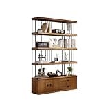 DRTGHYD Book Shelf Storage Rack Home Multi-Layer Solid Wood Bookcase Living Room Integrated Whole Wall Storage Bookshelf Floor Cabinet Bookshelf Bookcase