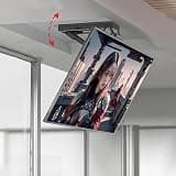 TV Bracket, Motorized Ceiling TV Mount, Hidden Drop Down TV Lift, Fits 32-70/50-90 Inch TVs Motorized TV Stand, Telescopic Electric TV Lift with Auto Lifting, 0-85° Flip Down, Motorized TV Mount