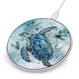Sea Turtle-Blue Wireless Charger Magnetic Phone Induction Charger 10w Fast Wireless Charging Station Compatible with iPhone 17 16 15 14 13 12 Pro Max Samsung Galaxy S25 S24 S23