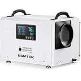 BSMTEK 145Pints Commercial Dehumidifier with Drain Hose for Crawl Spaces, Basements, Industry Water Damage Unit, Large Capacity, Compact, Portable, Auto Defrost, Memory Starting, White