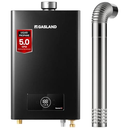 GASLAND Gasmart C 113,000 BTU Indoor Tankless Water Heater Propane, Up to 5 GPM On Demand Propane Hot Water Heater, 120 Volt, CS422BLPN1