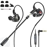 BlueFire Wired Gaming Earbuds with Microphone, Deep Bass in-Ear Monitors Earphones, HiFi Noise Cancelling Headphones for Music Gaming Video Calling